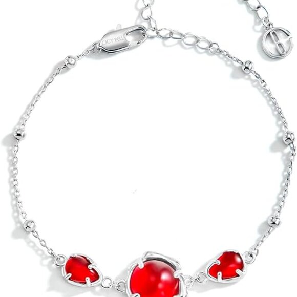 Neiman Marcus Cicy Bell Platinum Plated Moonstone Link Bracelet - Picture 4 of 4